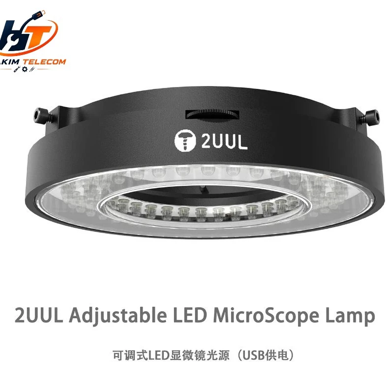 2UUL MS98 LED Adjustable Ring Light Microscope Lamp (Black) Tool