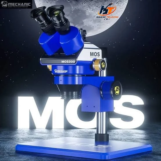 Mechanic MOS300 360 Rotate HD Stereo Trinocular Binocular Microscope 6-45x With B11 Big Base
