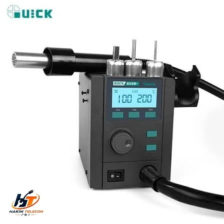 QUICK 859D+ LCD Digital Display Rework Soldering Station Intelligent LEAD-FREE HOT Air Hot Gun