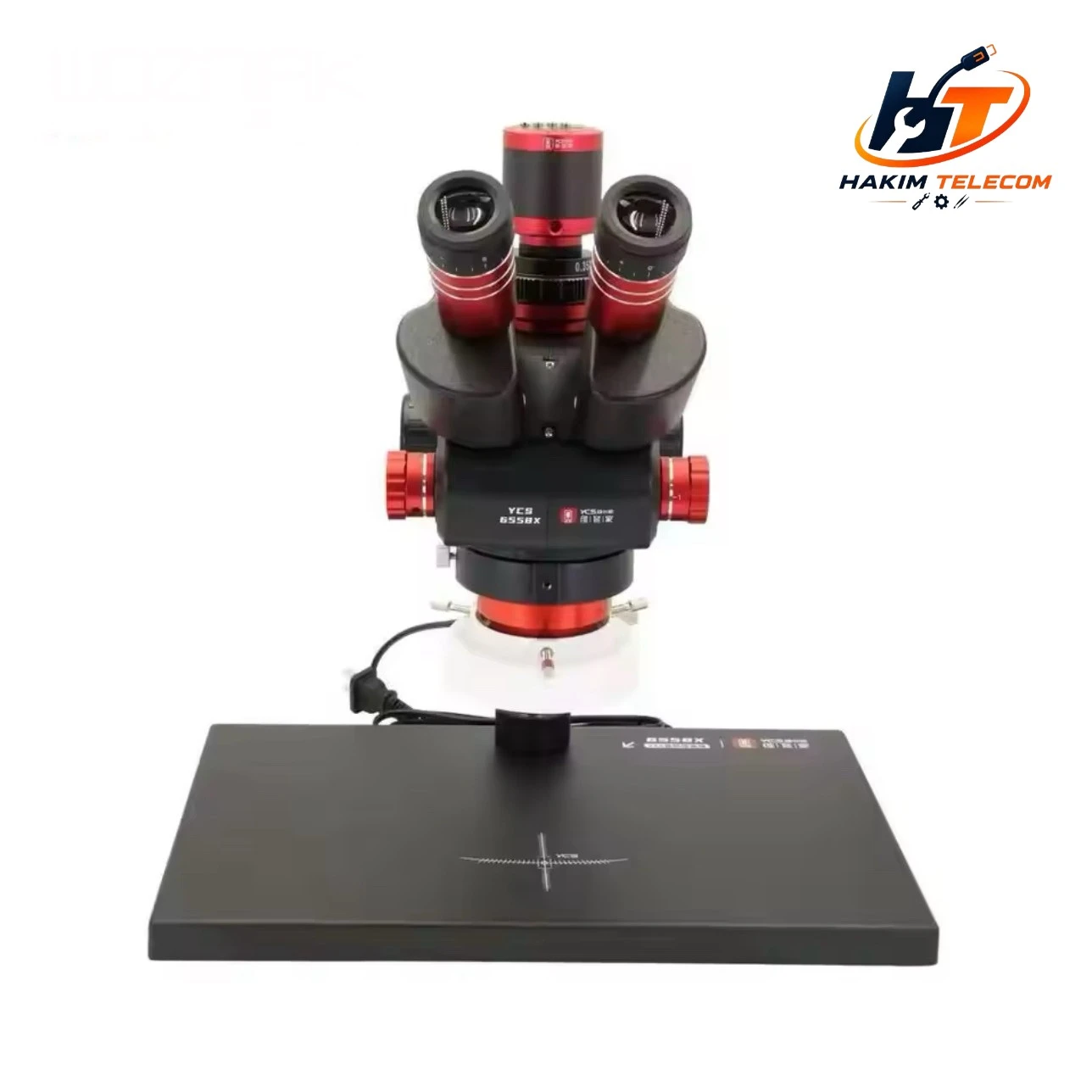 YCS 6558X Trinocular Microscope 6.5-58X High Quality Camera