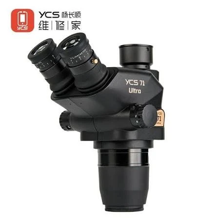 YCS 71 Ultra 6.7X-45X Trinocular Microscope Set with Focusing Bracket + YCS Swing Arm Stand + 144 LED Light + X80 4K Microscope Camera + 0.5X CTV Lens